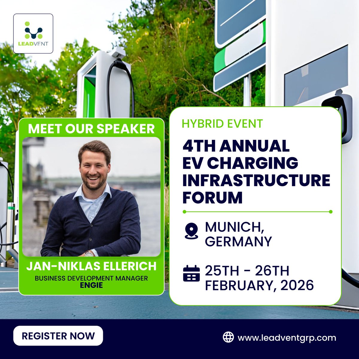 leadvent's tweet image. MEET OUR SPEAKER!!

Jan-Niklas Ellerich, Business Development Manager at ENGIE will be speaking in the 4th Annual EV Charging Infrastructure Forum

- bit.ly/4owmtEa

#EVCharging #EVInfrastructure #eMobility #ElectricVehicles #ChargingStations #FastCharging #DCFC