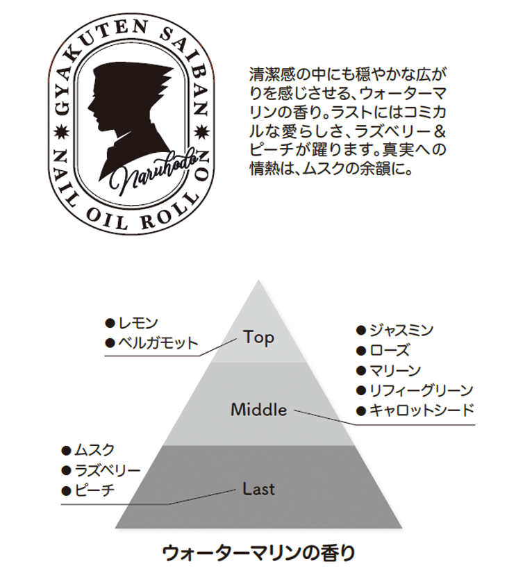 CStorejapan's tweet photo. #逆転裁判 より
成歩堂龍一のPremiumなネイルコフレセットが発売中

成歩堂龍一をイメージして調香された
清潔感の中にも穏やかな広がりを感じさせる、
ウォーターマリンの香りを纏うネイルオイルが含まれます。

指先から成歩堂の世界観を体験してみませんか？

https://t.co/pzbGd07dqU

#カプコンストア