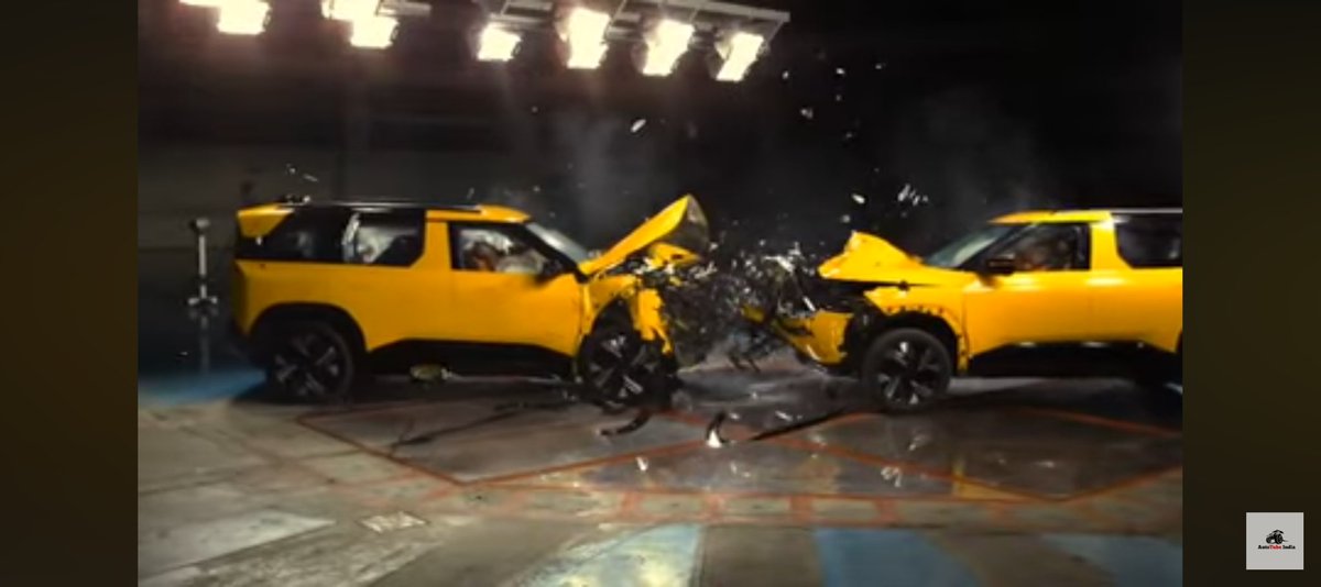 JaanoMobile's tweet photo. First time in history car to car crash test by #TataMotors. Excellent results.
#TataSierra https://t.co/DUl1BqzuXv
