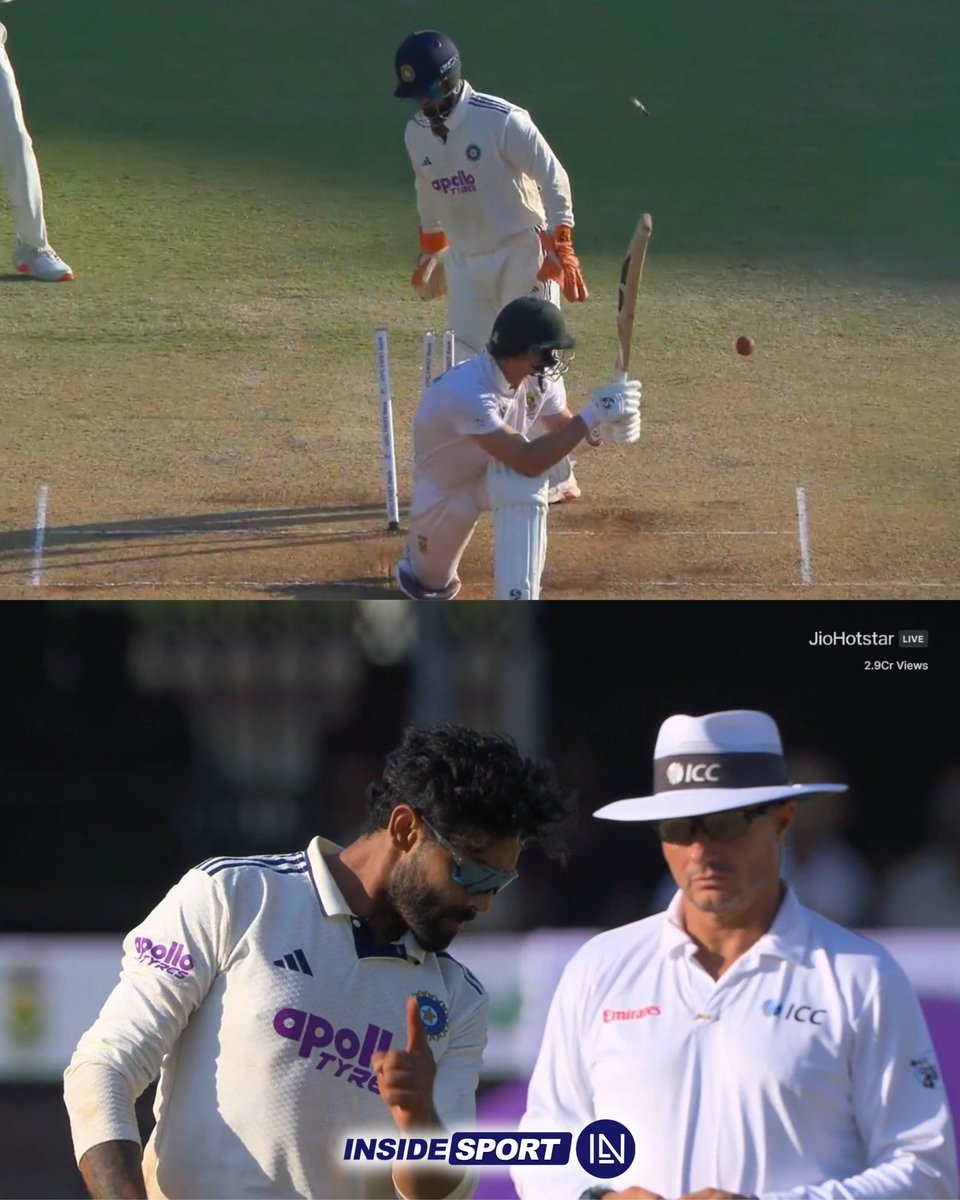 InsideSportIND's tweet image. Another important breakthrough from Ravindra Jadeja as Tristan Stubbs departs after a vital 9️⃣4️⃣

📸: JioHotstar 

#INDvsSA #Tests #Guwahati #Insidesport #CricketTwitter