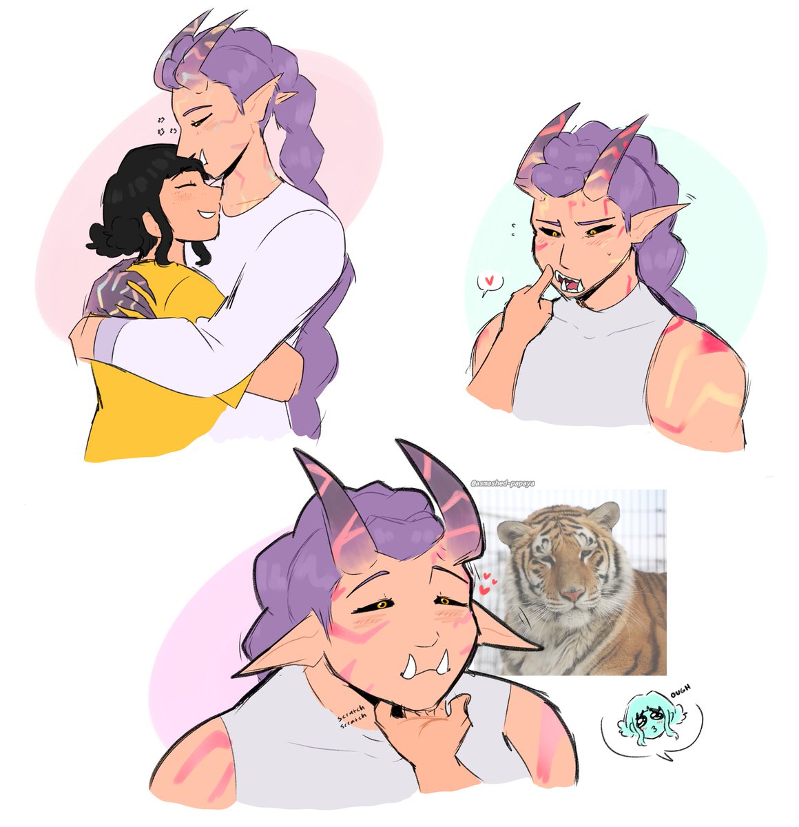 asmashed_papaya's tweet image. Testing a new brush with #Zoerumi 🫶🏻 #KPOPDEMONHUNTERS #kpdh #kpdhfanart