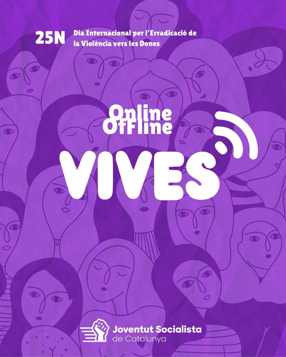La violència masclista no desapareix quan encenem la pantalla, es trasllada. Ens volem vives, ens volem lluires, temabé a les xarxes✊🏻🌹#25N #JSC