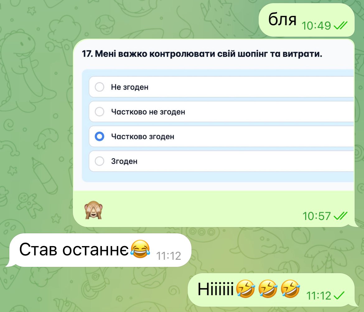 narkazal_ludyna's tweet image. Проходжу тести перед психіатринею разом з подружками