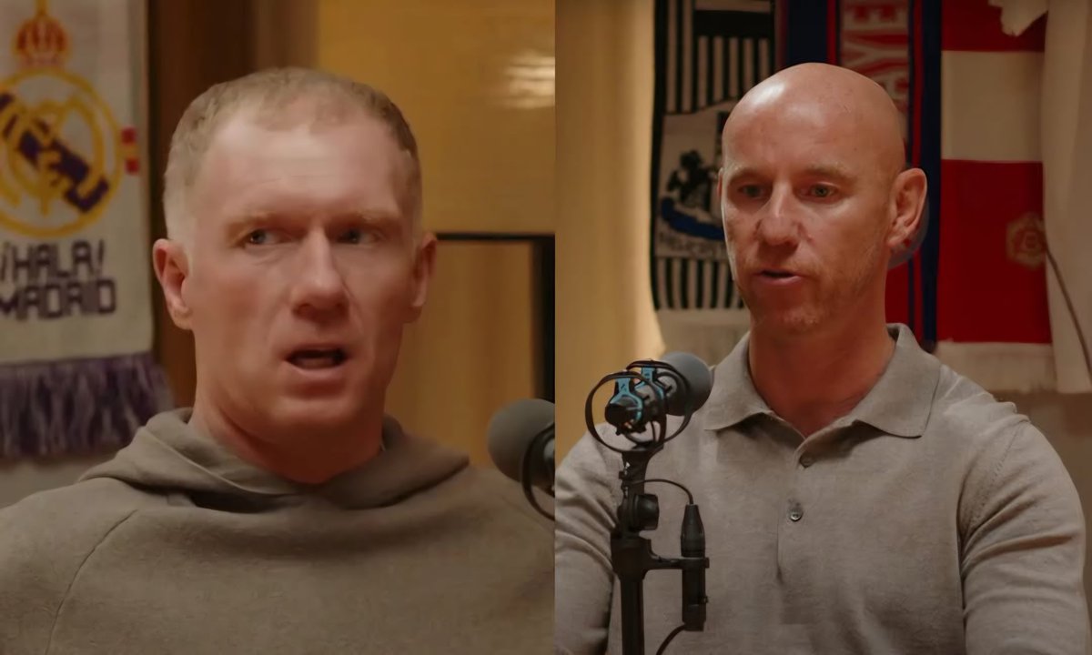 ManUnitedMedia's tweet image. Paul Scholes &amp;amp; Nicky Butt on &apos;The Good, the Bad &amp;amp; The Football&apos;: 

Scholes: &quot;I don&apos;t know anyone at the club anymore, I don&apos;t have access to get tickets which I&apos;m happy to pay for. I had a lad at Salford looking to go to the United game this week, and my 4 season tickets are in…