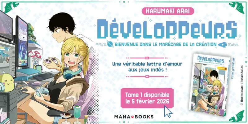 anime_chronic's tweet image. OFFICIEL 

Les éditions @Mana_Books_ annoncent d'un nouveau manga dans leur catalogue : "Développeurs - Bienvenue dans le marécage de la création" 

Sortie du tome 1 prévue le 5 février 2026 au prix de 7.95 €.

Le manga compte au total 3 volumes (série terminé).