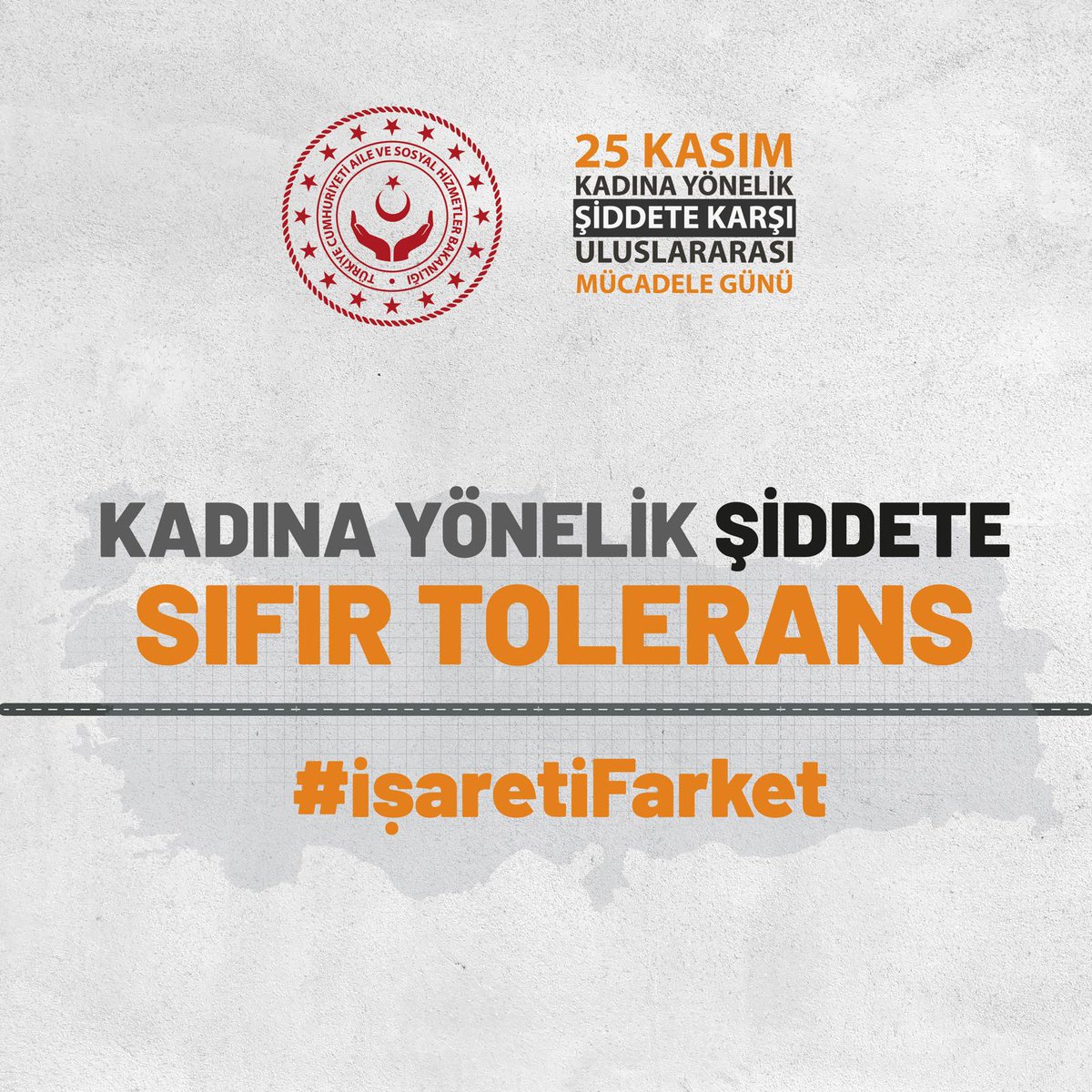 Şiddet bir anda ortaya çıkmaz.
Küçük işaretlerle belirir.
Fark etmek “dur” demektir.
Kadına yönelik şiddetle mücadelede 
#işaretiFarket