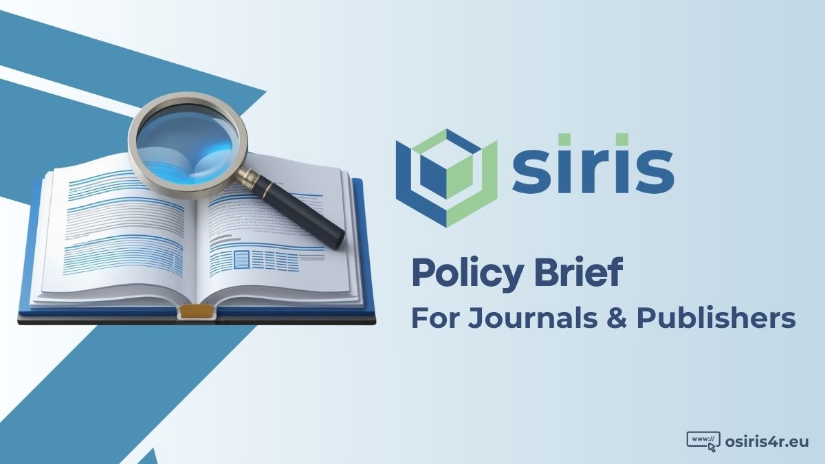 OSIRIS4r's tweet image. 🔍OSIRIS Policy Brief for Journals and Publishers: Enhancing Editorial Practices for Transparent and Reliable Research

🔗Read and download the full brief: osiris4r.eu/newsevents/osi…

#OpenScience #Reproducibility #PolicyBrief #OSIRIS #HorizonEurope #TrustInScience