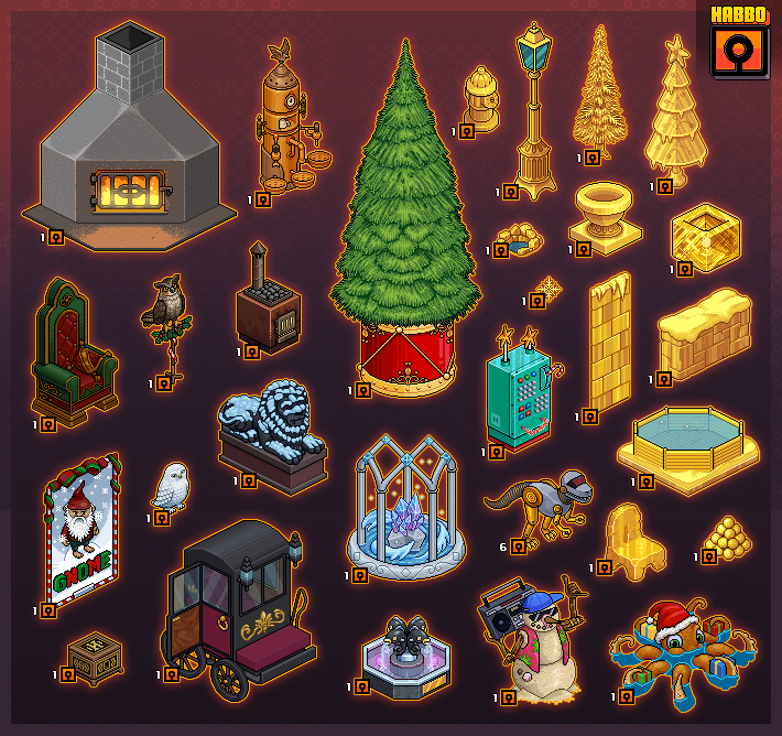 Habbo's tweet image. 🎄 CHRISTMAS RELICS ARE COMING

winter is coming (the good kind) and we’ve hand-picked a PROPER seasonal batch, hitting Collector Cabinets in Habbo on December 5th.

time to warm up those cabinets!!