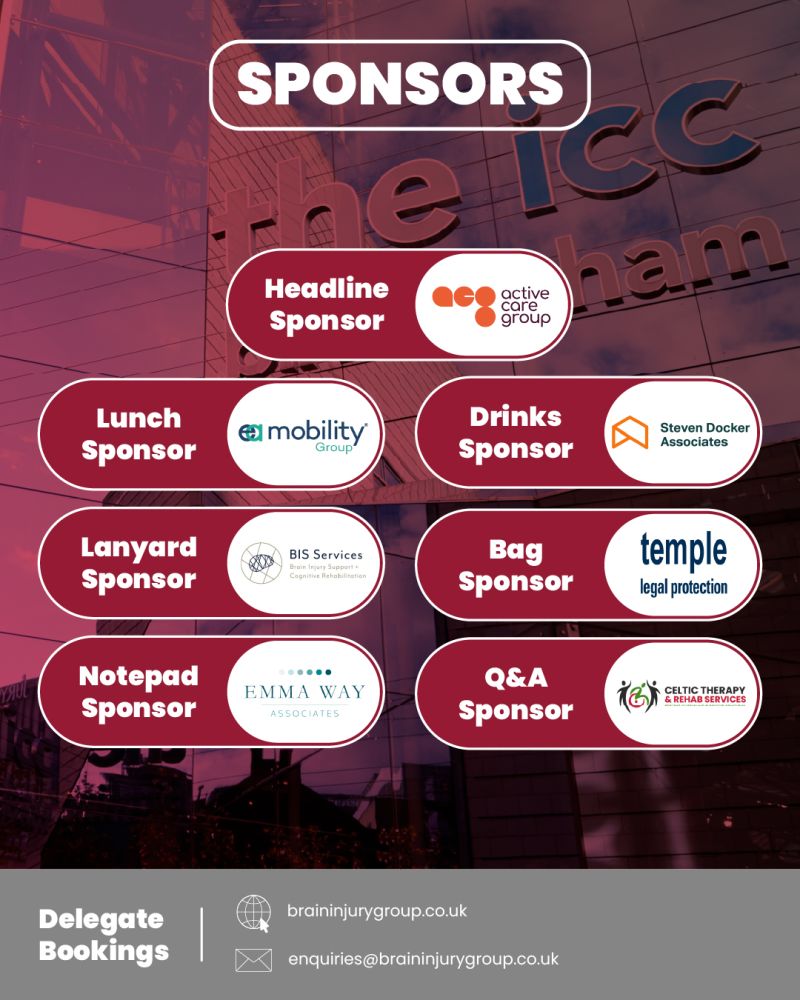 Proud to be sponsoring The Brain Injury Group Bridging the Gaps: Medical, legal and Practical Pathways in Childhood Brain Injury Conference in January.

📅 15th January 2026
📍 International Convention Centre, Birmingham

Get your tickets here:
shop.braininjurygroup.co.uk/product/child-…