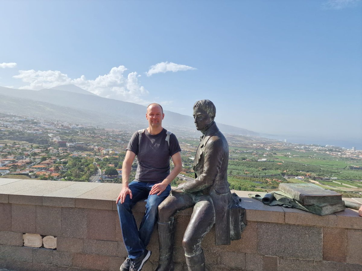 Mit Alexander von #Humboldt in La Orotava auf #Teneriffa.