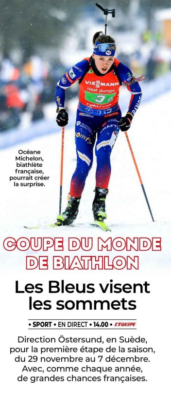 lequipe_pro's tweet image. &quot;Du spectacle, il va y en avoir dès le début de cette Coupe du Monde, diffusée en direct et en intégralité par @lequipe&quot; 

@TeleLoisirs présente la nouvelle édition de la Coupe du Monde de biathlon à suivre tout l&apos;hiver sur @lachainelequipe !

RDV ce samedi 12h sur la chaine ⬇️