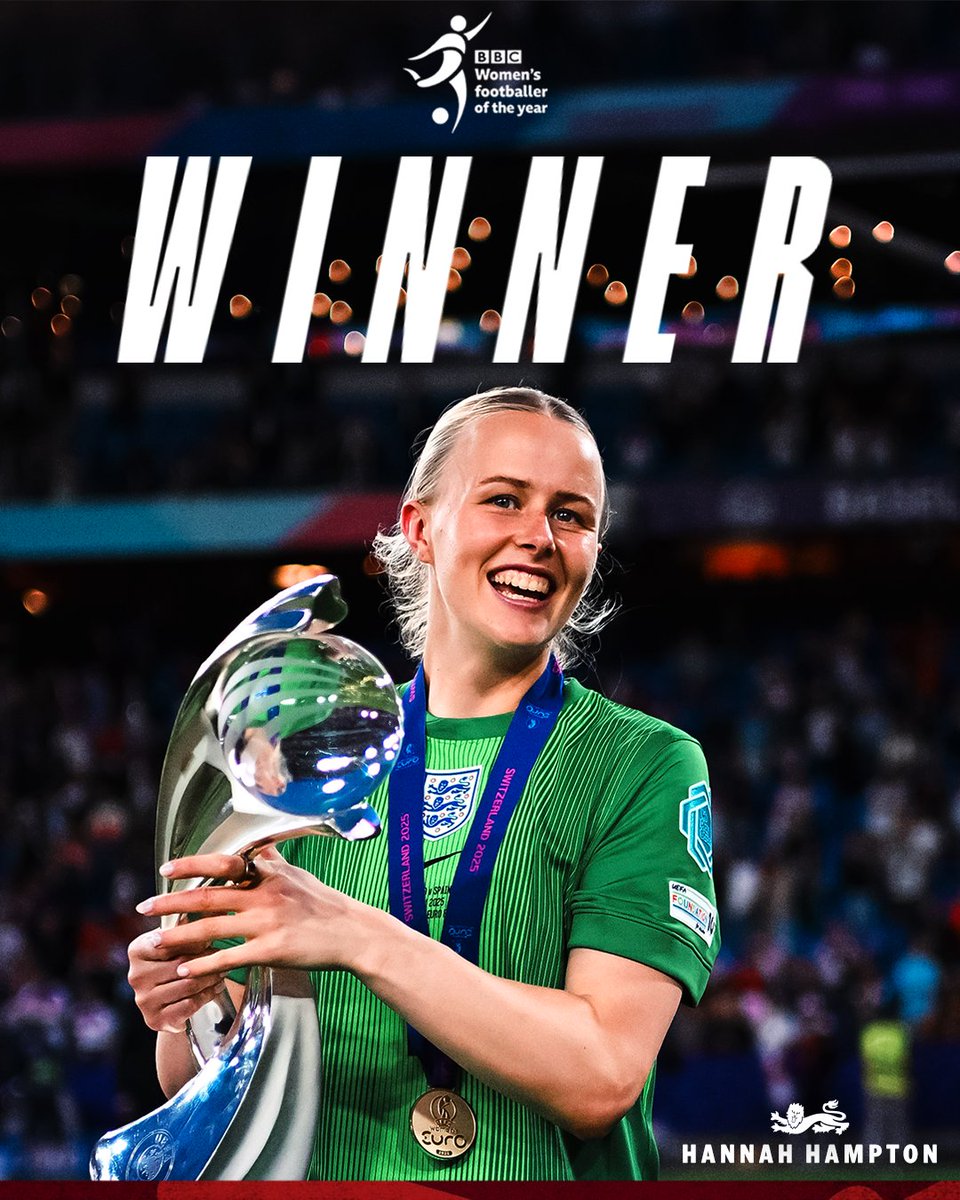 BBC Women's Footballer of the Year 2025! 🎉

Congratulations, <a href="/hannahhampton_/">Hannah Hampton</a> ❤️