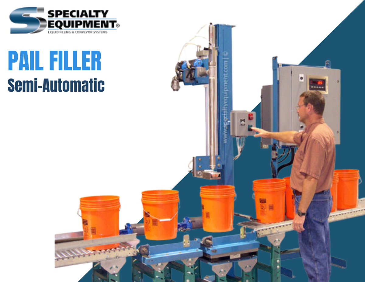 DrumFillerUSA's tweet image. Consistency you can count on.

Our Semi-Automatic Pail Filling System delivers clean, precise fills for 1–7 gallon pails, jugs, cans, and more, engineered and built in the USA for dependable performance day after day.

specialtyequipment.com/product/pail-f…

#PailFilling #Automation…