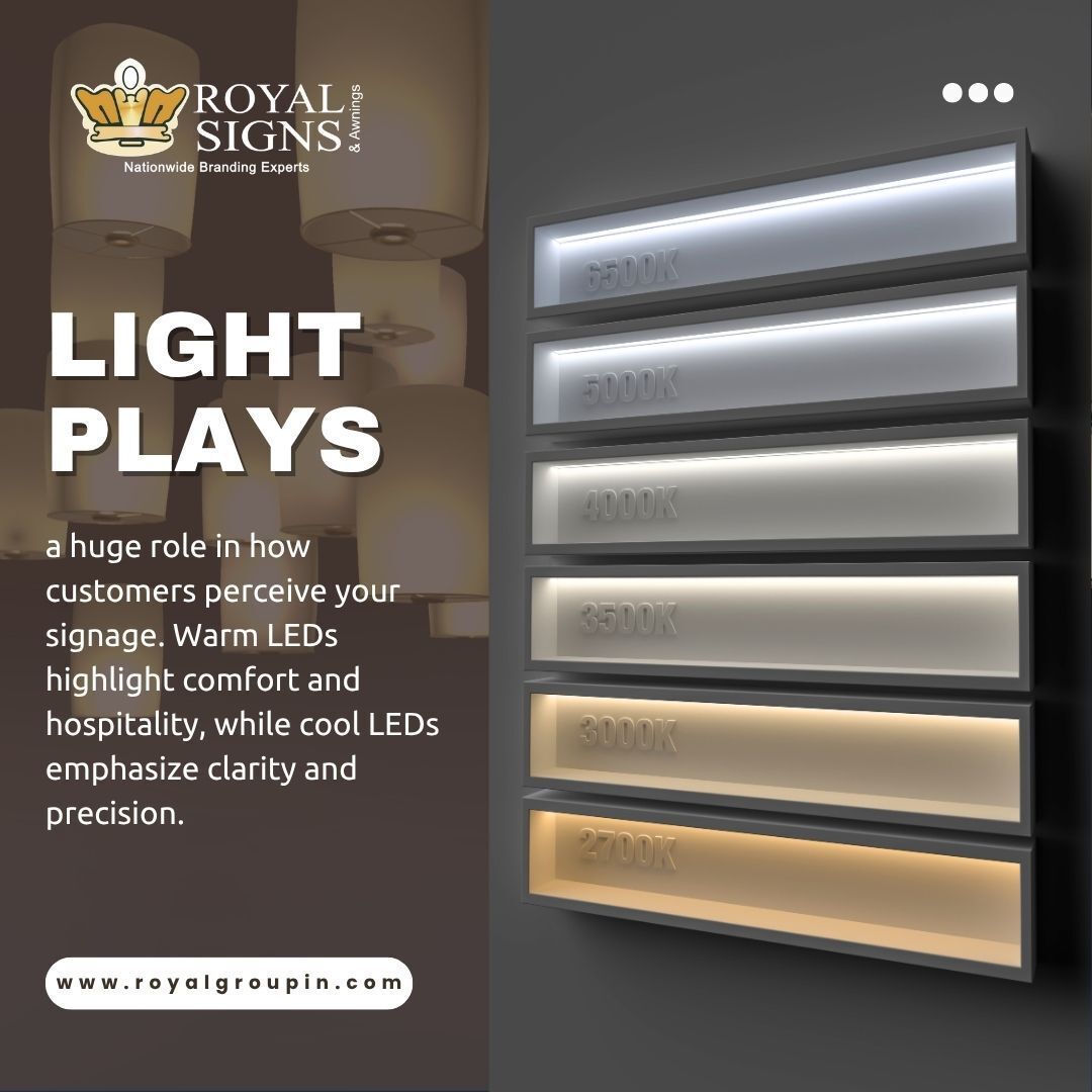 royal_signs1's tweet image. Lighting changes a sign’s personality. Warm white invites, cool white commands pick the color temperature that tells your brand’s story.

#LEDSign #DallasTX #HoustonTX

Royal Signs &amp;amp; Awnings
royalgroupinc.com
Houston: 832-699-1115
Austin: 512-675-6869
Dallas: 469-879-57286