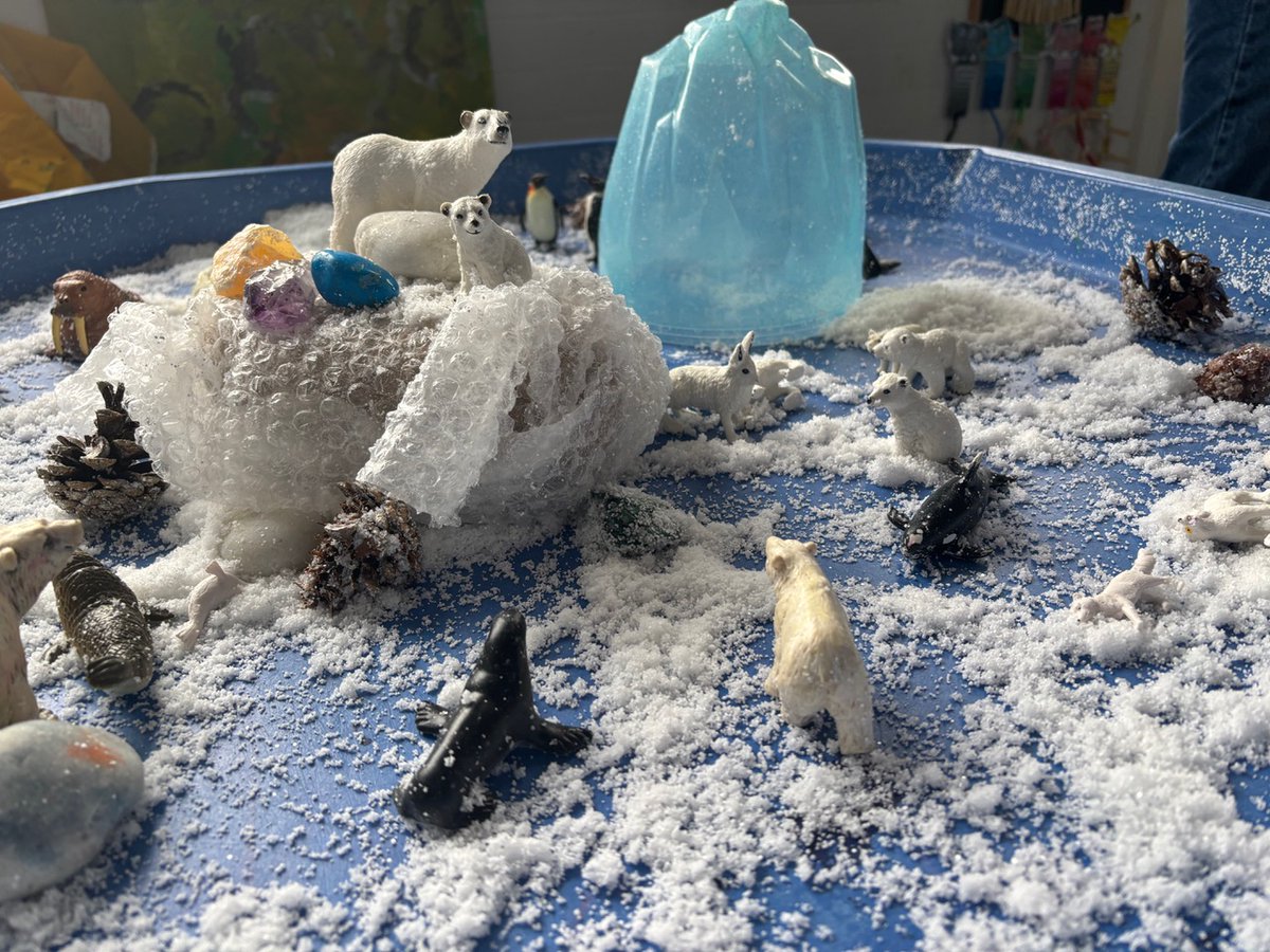 Our Reception children have been exploring the Antarctic! ❄️They’ve been getting hands-on and creative, using sugar cubes and other materials to build igloos for the animals that call it home. 🐧🤍#EarlyYears #CreativeLearning
