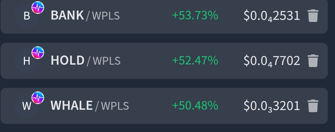 The_pulseRider's tweet image. A fierce competition is underway among them.
Huge thanks to the great man @Humpback_Holder for arranging such an exciting challenge. 🤑🤑

#PulseChain
#BANK #HOLD #WHALE 
#PCOCK #PHEN #PLS