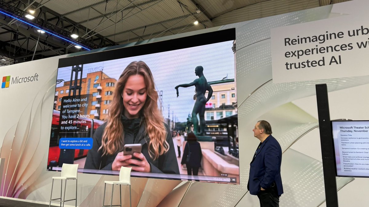Cities_Today's tweet image. Tampere and Microsoft test new AI-driven guidance service designed to improve how residents and eventgoers move through the city. 

👉 cities-today.com/tampere-and-mi… 

@Tamperekaupunki @Microsoft #urbaninnovation #wayfinding #AI