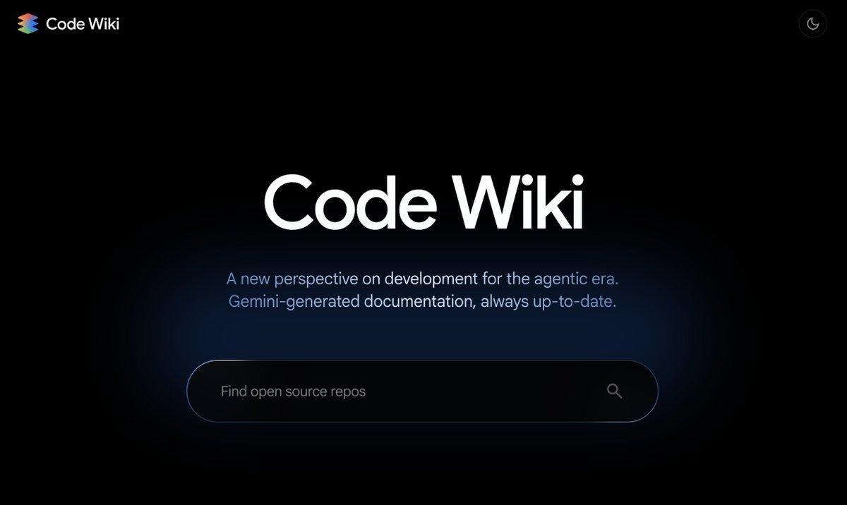firt's tweet image. Code Wiki from Google will give you Gemini-generated documentation of open source repos.

👉codewiki.google