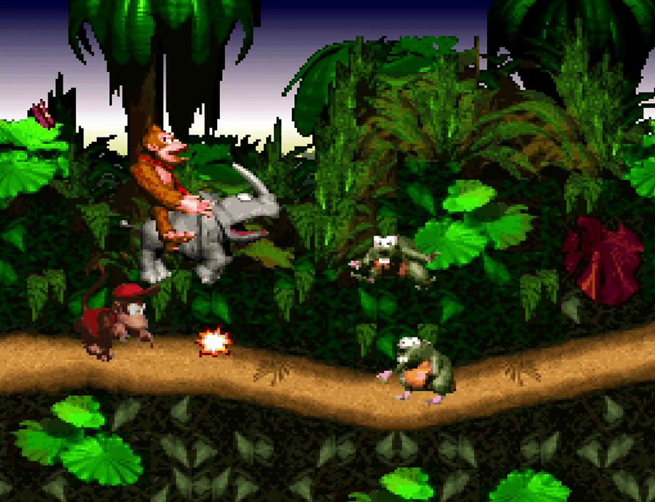 denfaminicogame's tweet image. 【今日は何の日？】『スーパードンキーコング』が発売された日（1994年11月26日）
news.denfaminicogamer.jp/kikakuthetower…

美麗なグラフィックに誰もが驚愕したアクションゲーム。大きなドンキーと小柄なディディーの2匹による、異なるアクションを楽しめる。「神BGM」と名高いデビッド・ワイズ氏らによる音楽も魅力