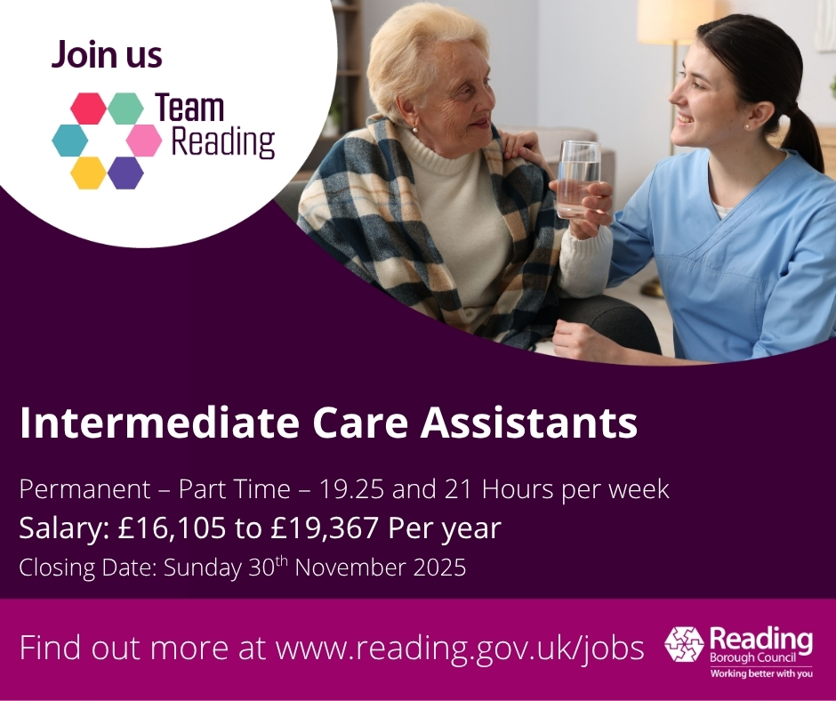ReadingCouncil's tweet image. ♥️ We’re Hiring: Intermediate Care Assistants

Are you compassionate, reliable, and passionate about helping people regain independence? We’re looking for Intermediate Care Assistants to join our supportive team on a part-time basis.

As an Intermediate Care Assistant, you’ll…