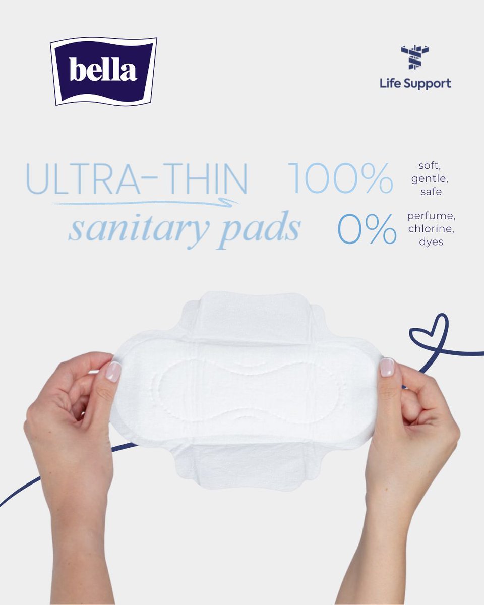 LifeSupportMV's tweet image. Ultra-thin Bella Perfecta Pure is designed for sensitive skin &amp;amp; atopic friendly. Free from dyes, perfumes, chlorine, and potentially irritating ingredients, minimizing the risk of irritation and allergies being exceptional absorbent. #LifeSupport #sensitiveskin #periodcare #bella
