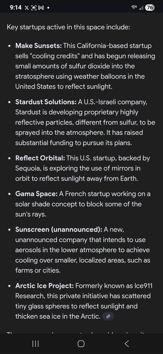 Look at all these companies actively dimming our Sun. Our God given source of life with absolutely zero restrictions or oversite and it's big business &amp; growing. If we do not stand up now our children &amp; grandchildren will never know a natural sky or natural sunlight.