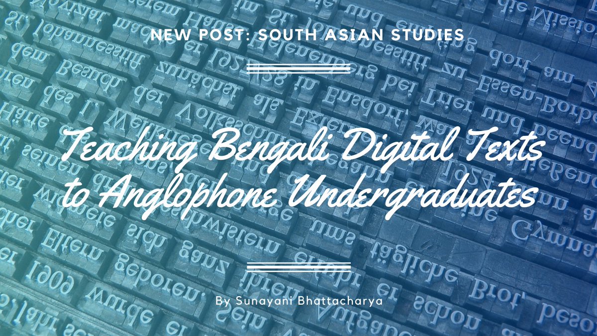 DigiOrientalist's tweet image. Teaching #DH in English often ignores #linguistic diversity. What happens when students use Bengali texts with DH tools? Sunayani Bhattacharya shares thoughts from a course that directly confronted the Anglophone bias of #digitalcuration &amp;amp; #textanalysis

🔗digitalorientalist.com/2025/11/25/tea…