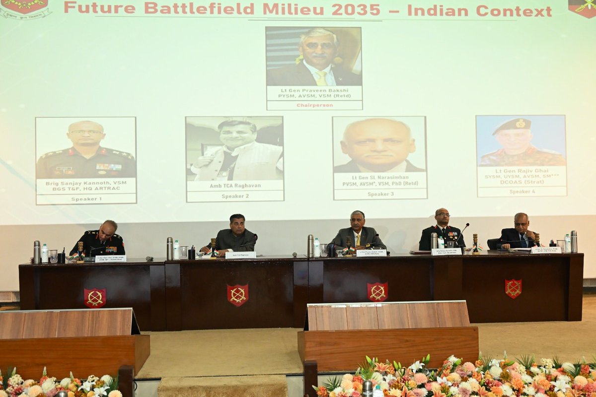 ia_awc's tweet image. Day 1 #DSS2025 #AWC Exploring strategic culture&apos;s impact on Contemporary Warfighting, Comprehensive National Power &amp;amp; neighbourhood challenges. In-depth discussions shaping India&apos;s security outlook @adgpi ⁦@artrac_ia⁩