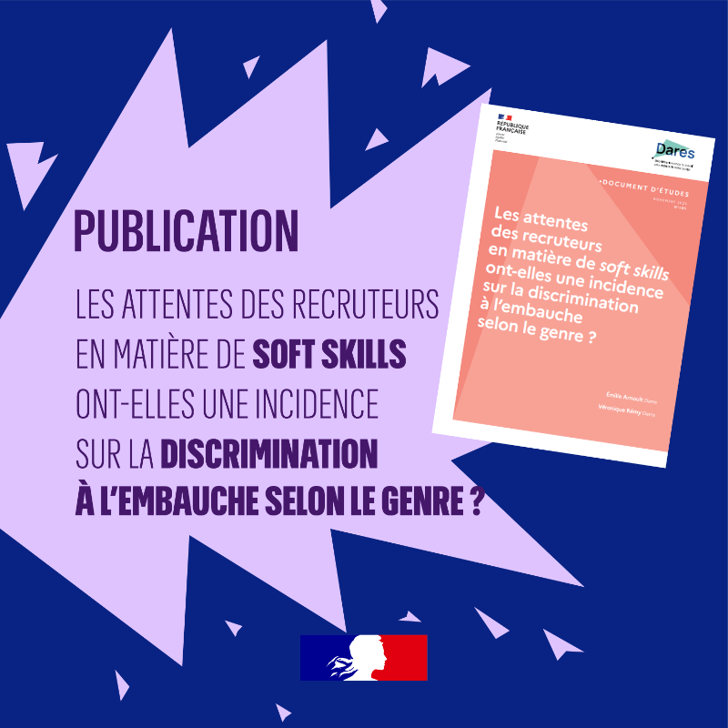 Travail_Gouv's tweet photo. #ToutesEtTousÉgaux | La Dares publie une étude portant sur les compétences comportementales recherchées lors du recrutement. Cette analyse met en évidence le rôle croissant des soft skills dans l’évaluation des candidatures et leur impact potentiel sur l’égalité professionnelle⤵️