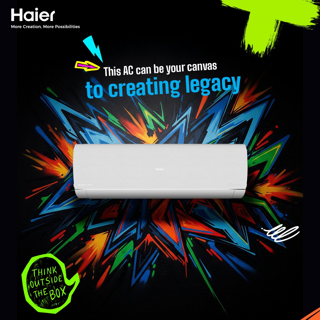 IndiaHaier's tweet image. Your canvas is waiting.
Register for Haier Xpression and bring your boldest ideas to life on a Haier AC.
Scan the code and register now!
Registrations open till 28th November.

#Haier #MoreCreationMorePossibilities #Xpression #RegistrationOpen