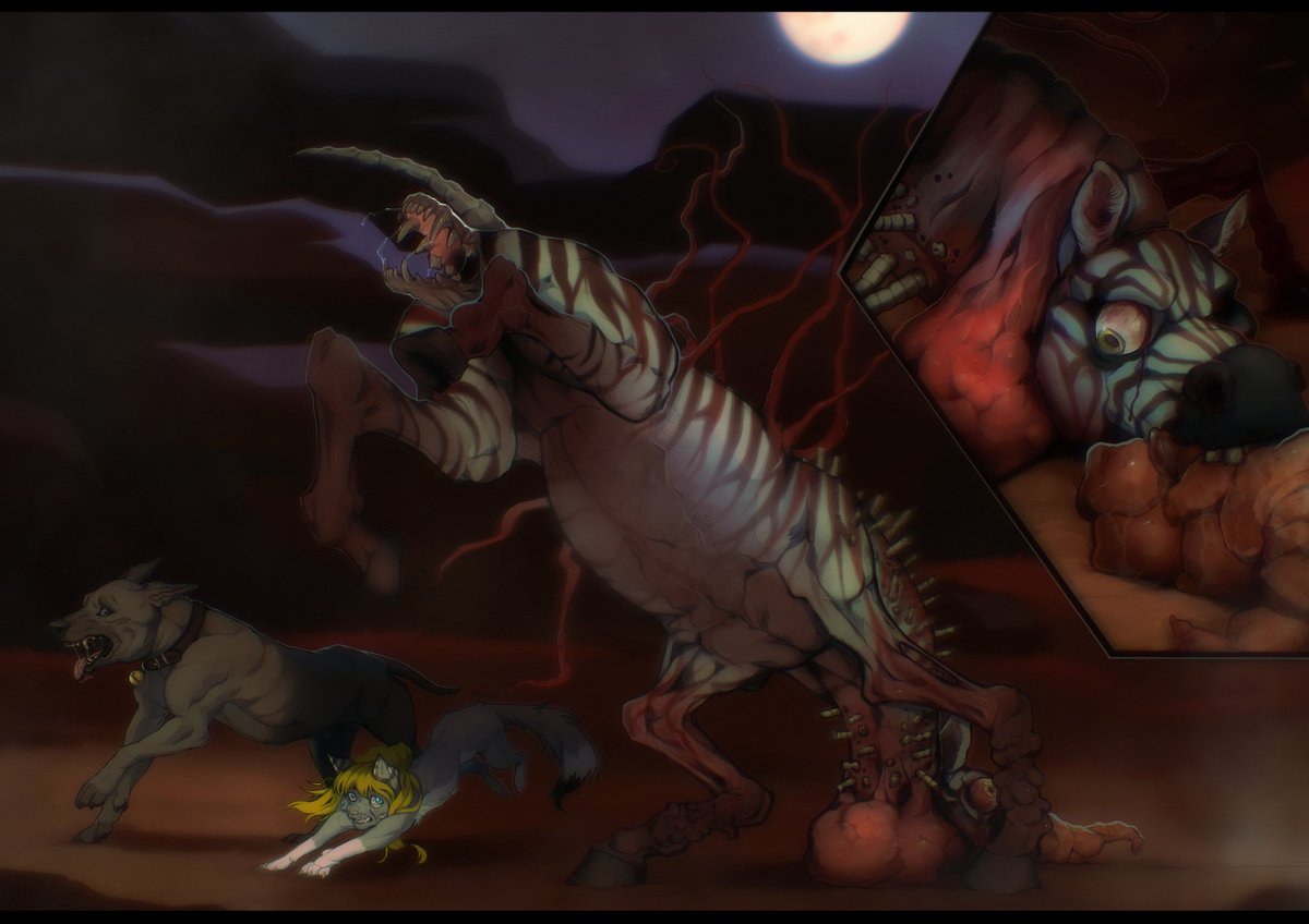 Forgot to post this Collab i did with a friend. I made the Render and Background.
(Zoochosis Crossover)
.
#zoochosis #Collaboration #HorrorArt #goreart #fursona