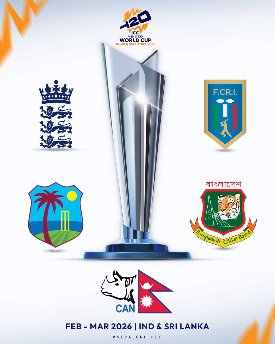 🇳🇵 #RhinoFans, start packing your bags! 🦏

Nepal vs ENG, WI, BAN, ITA…

#NepalCricket
