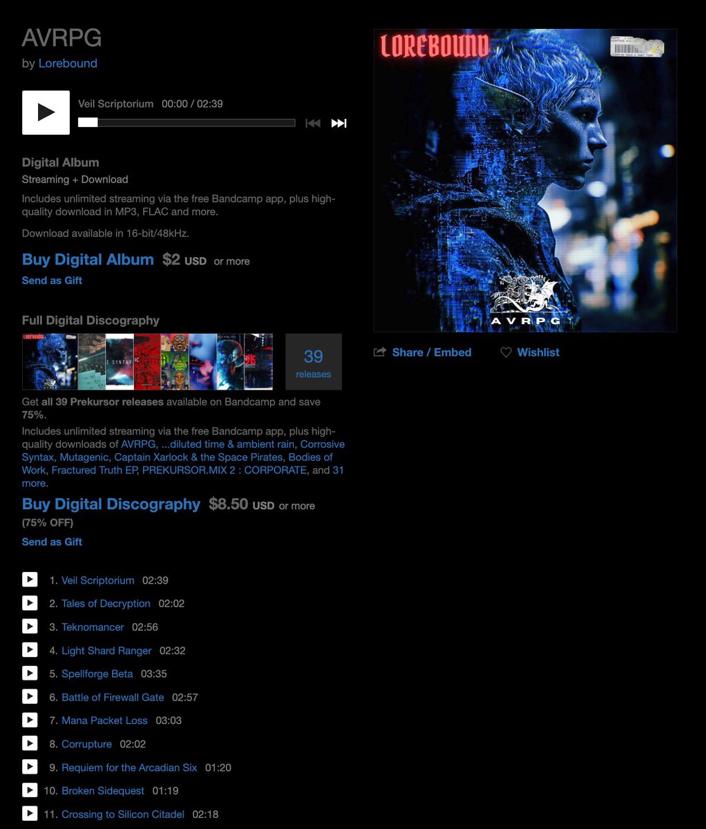 New release: Lorebound - AVRPG
/ Dungeon Drone / Cinematic Ambient / RPG Soundscapes / 

prekursor.bandcamp.com/album/avrpg