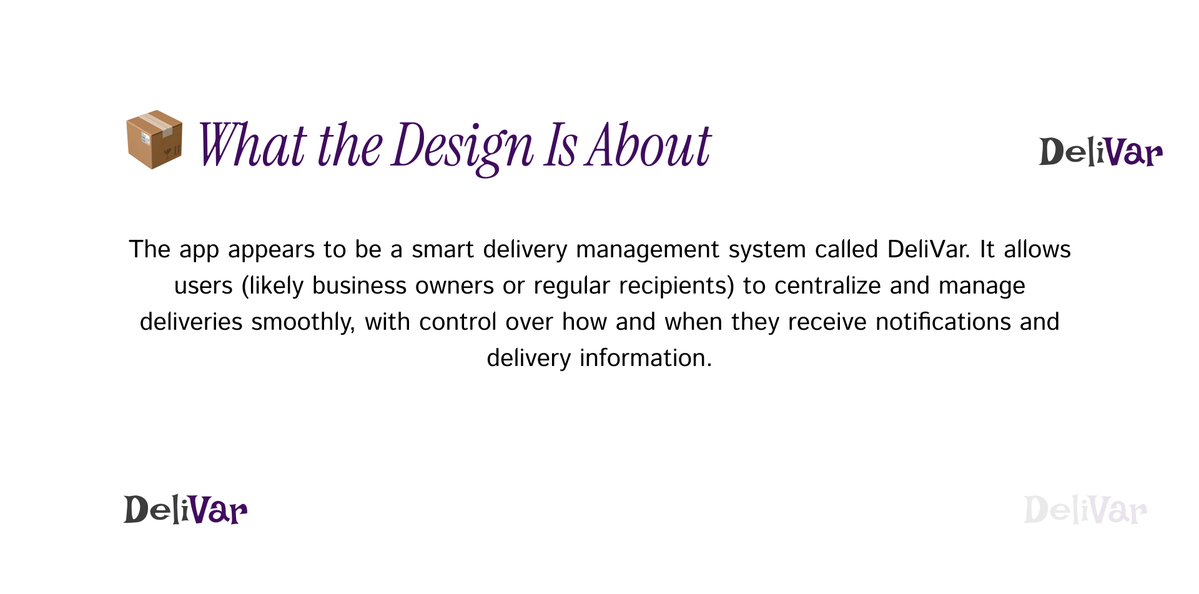 DesignCaveNGO's tweet image. Sneak peek from our UI/UX training...

The instructor is working on a smart delivery management design to reduce notification overload. 

Can’t wait to showcase some participant designs soon! 

Stay tuned. 

@O_V_Adejayan 

#UIUX #DesignInProgress #ProductDesign