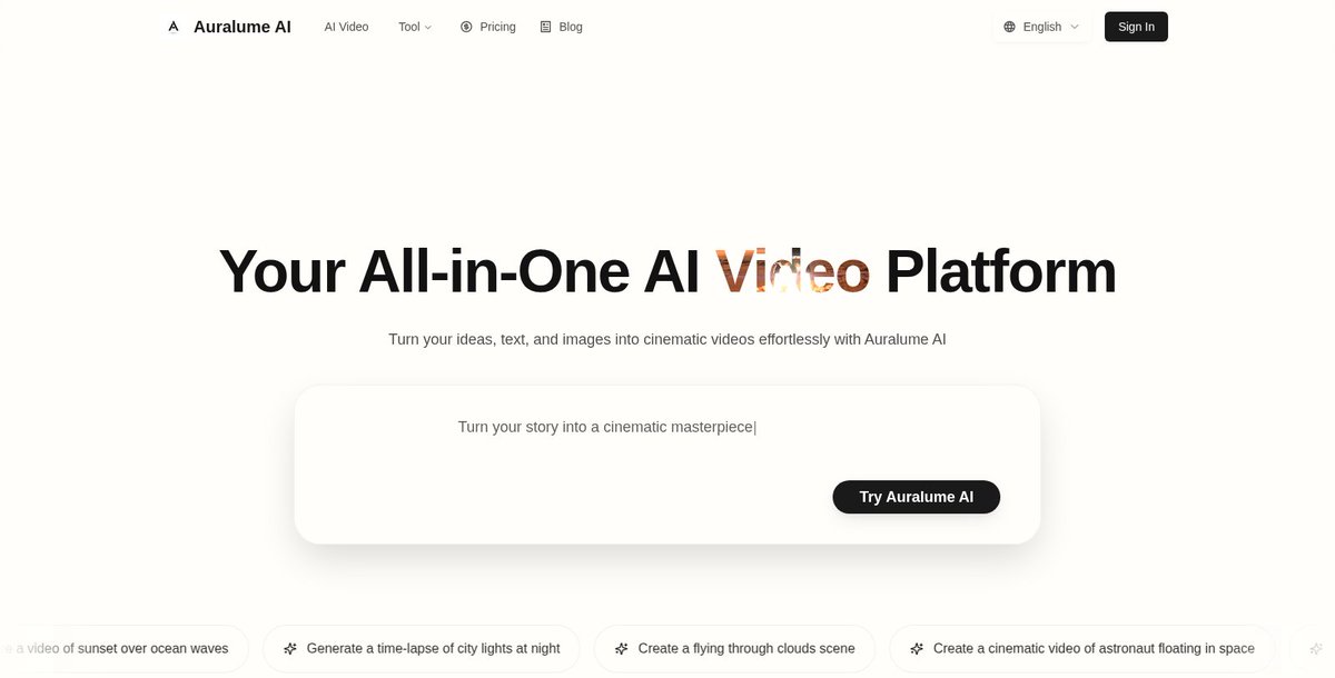 automate_tweak's tweet image. Create stunning videos effortlessly from text or images with #AuralumeAI! 🎥 Unleash your creativity and transform your ideas into cinematic masterpieces in just a few clicks. #VideoCreation automateandtweak.com/tool/auralume-…