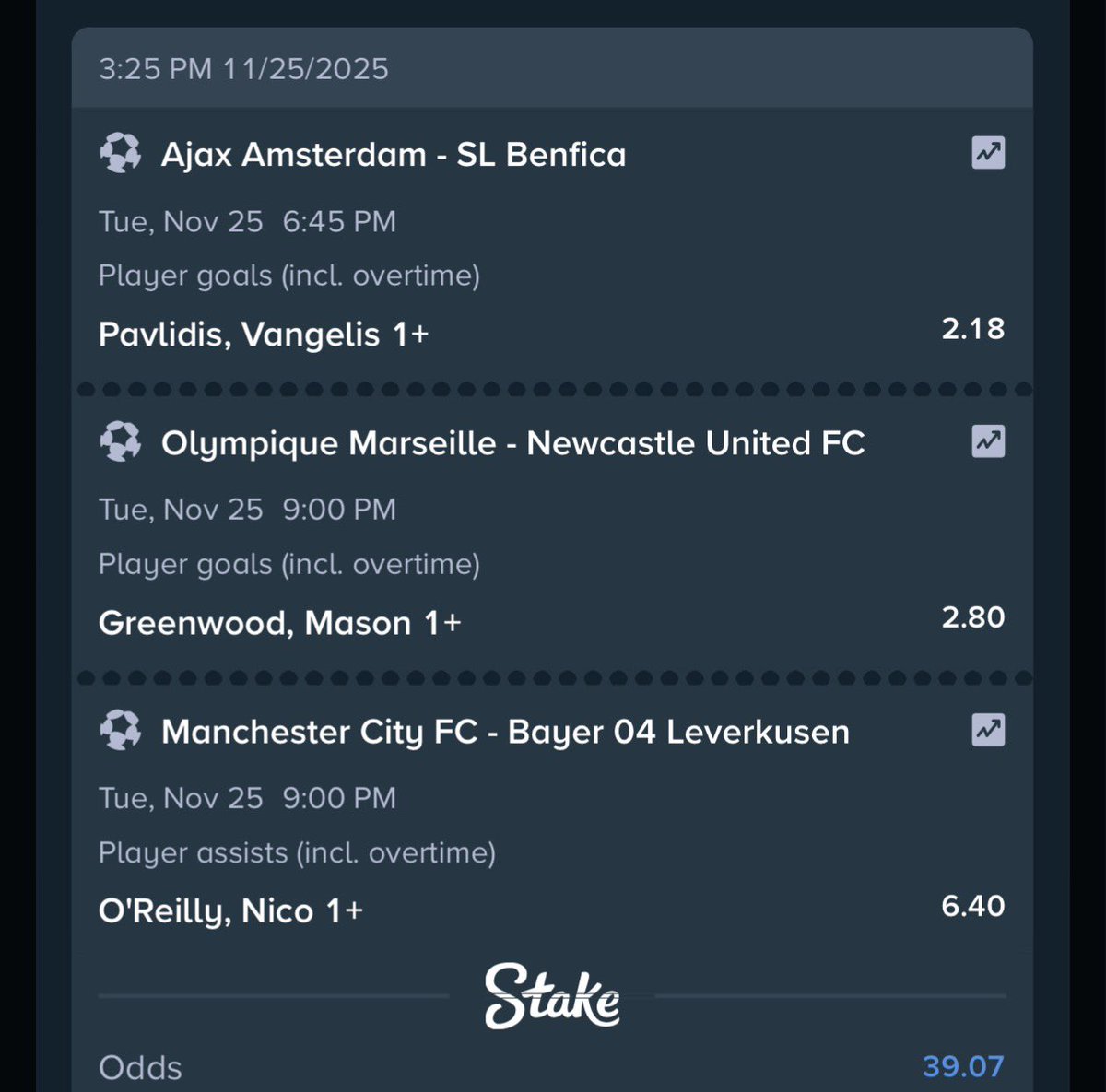 Toadvenom063's tweet image. My champions league bet for the day