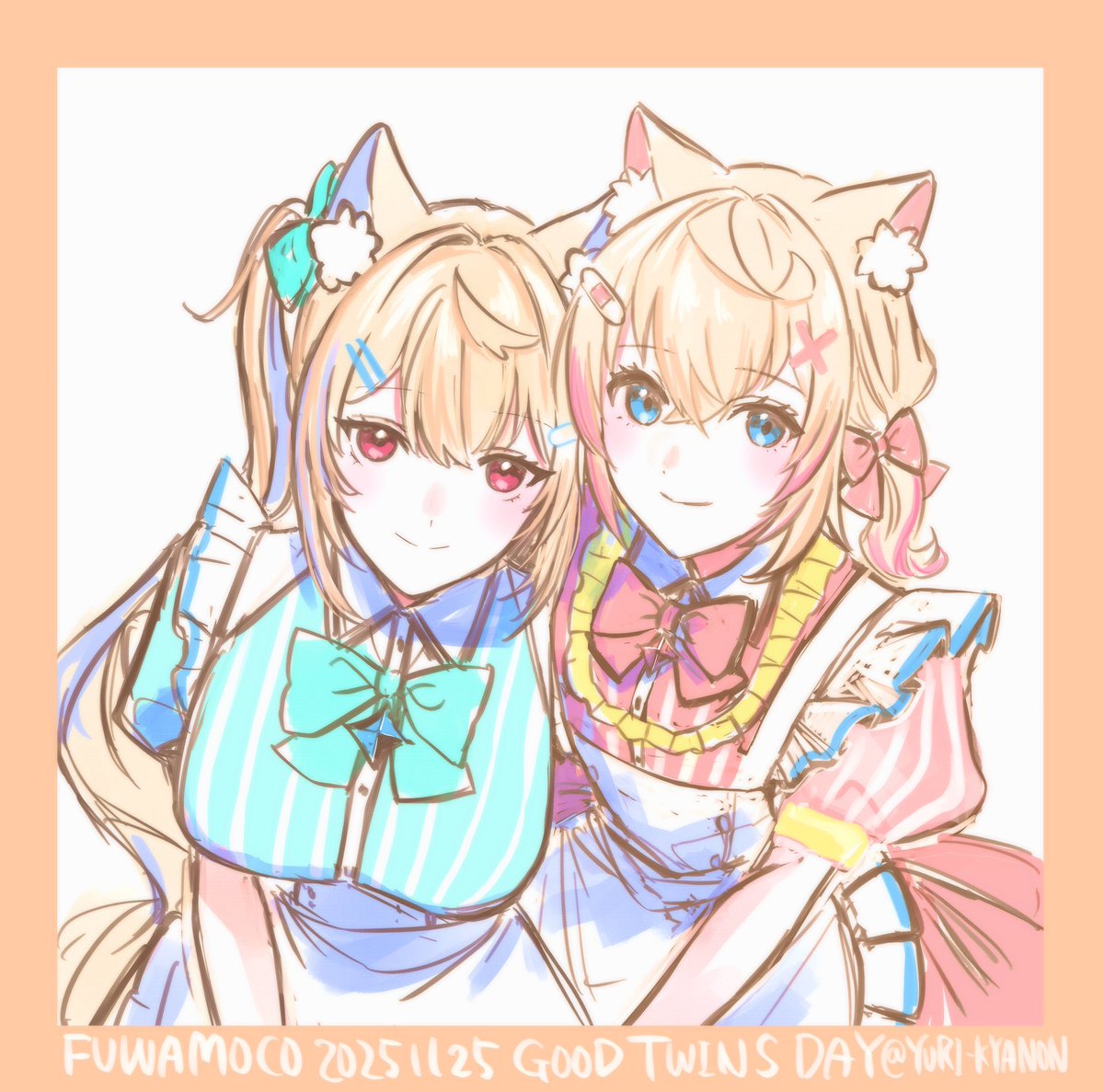 yuri_kyanon's tweet image. 2025.11.25 Good Twins Day！
#いい双子の日 #FWMCpix