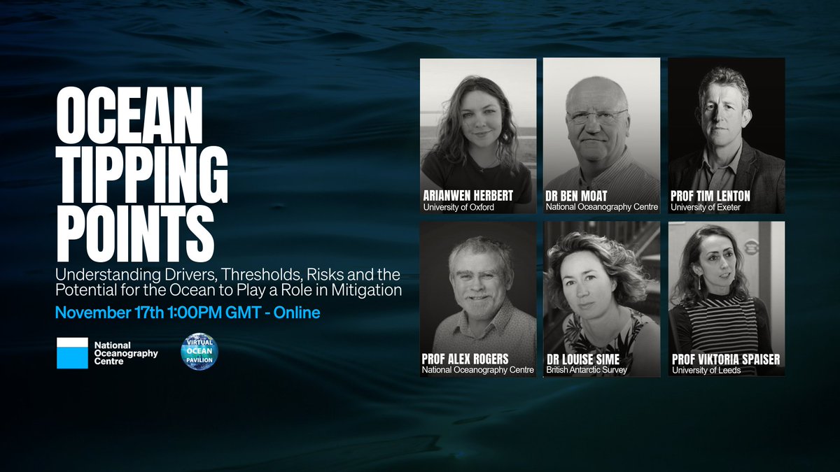 NOCnews's tweet image. ICYMI our Ocean Tipping Points webinar is now available for replay! 🍿🗣️🌊

youtube.com/watch?v=pmz-X8…

#COP30 #TippingPoints #Oceanscience
