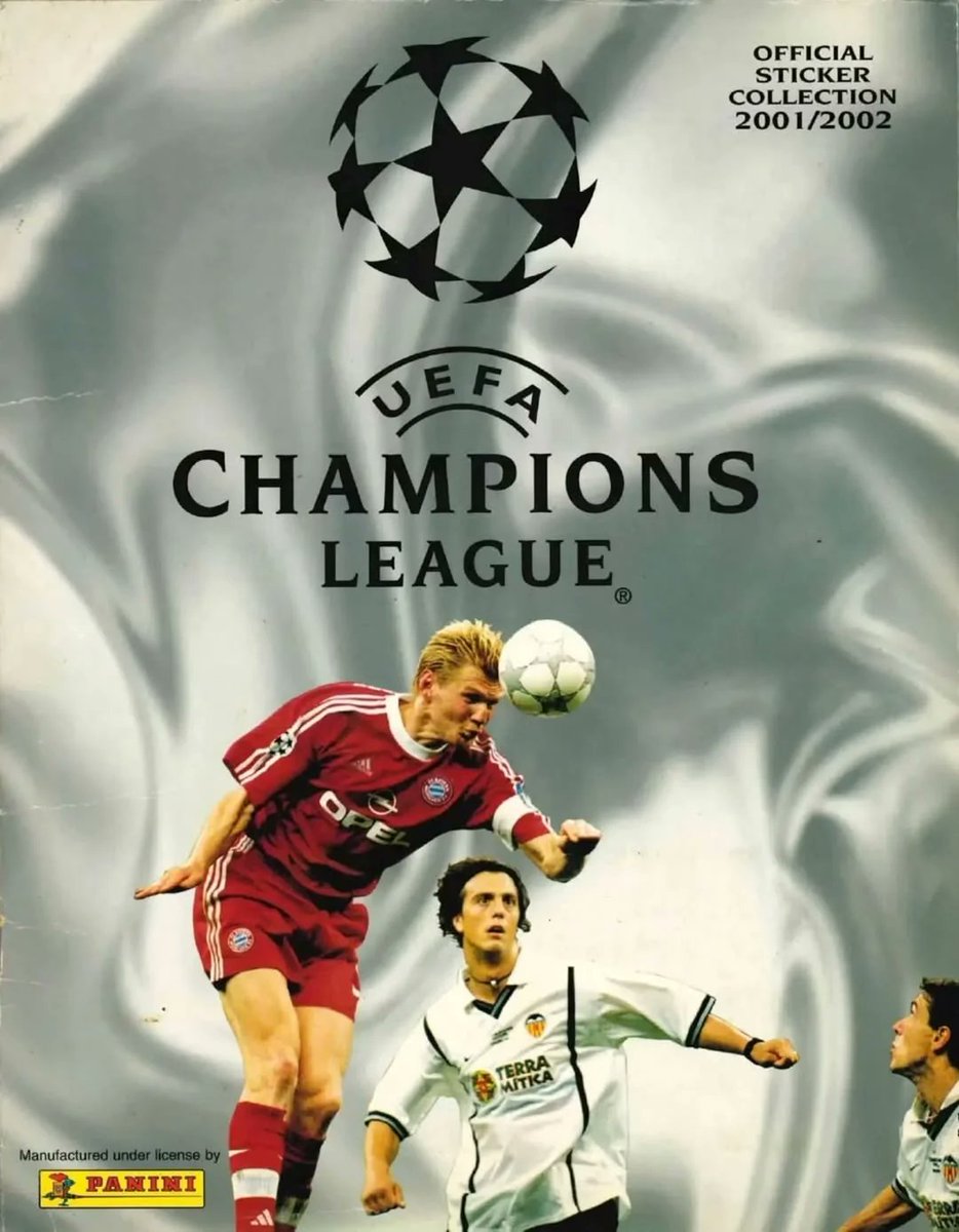 Sobre de cromos de la Champions League 2001/2002
