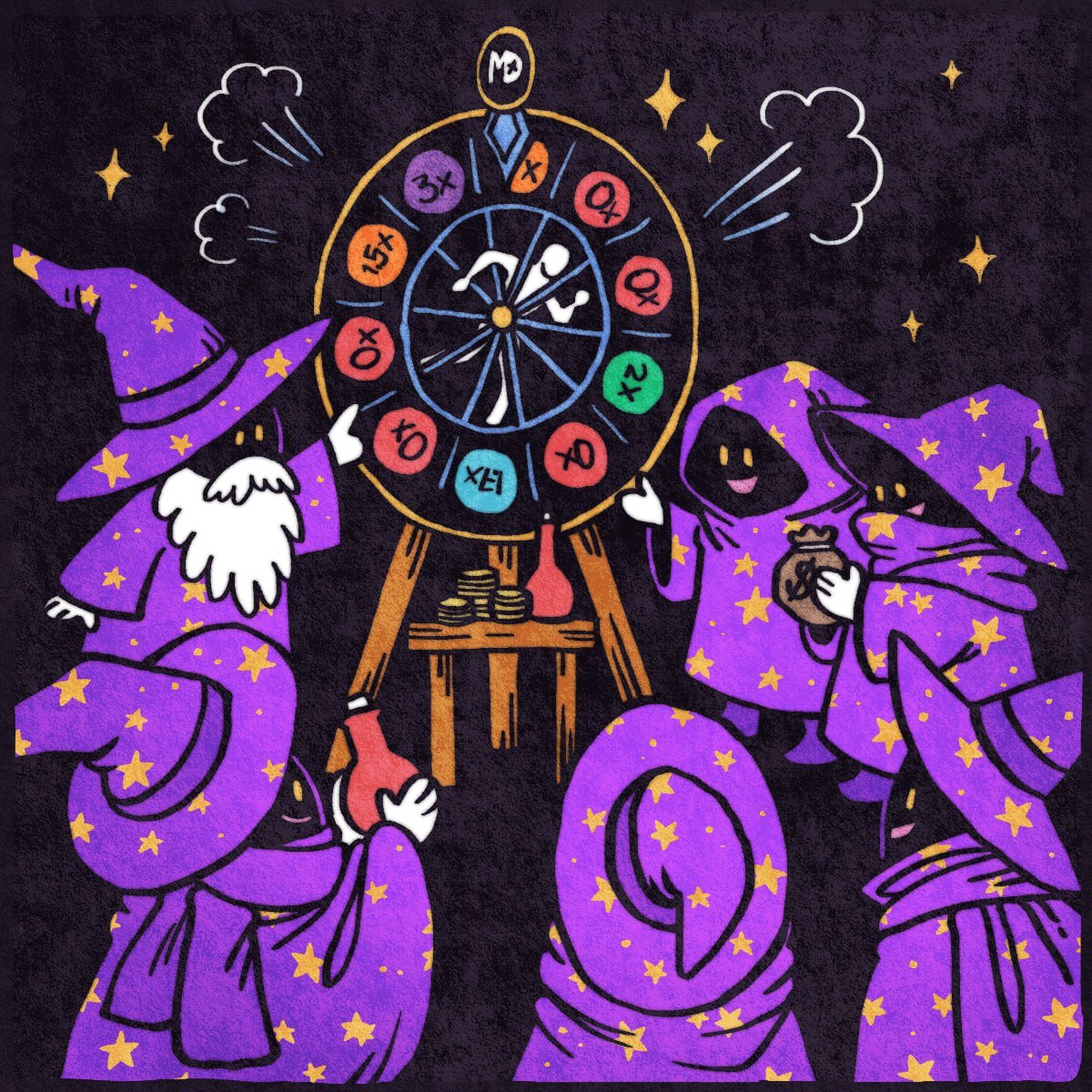 MysticDaoSol's tweet image. Mystic Minigames - Wheel Of Fortune

Playing the “Wheel Of Fortune” card gives you the choice to play our Wheel of Fortune minigame. 🃏

In this Mystic minigame, you decide how much of your stake to wager… 

Spin the wheel and land on a multiplier. Any 0x slice means you lose…