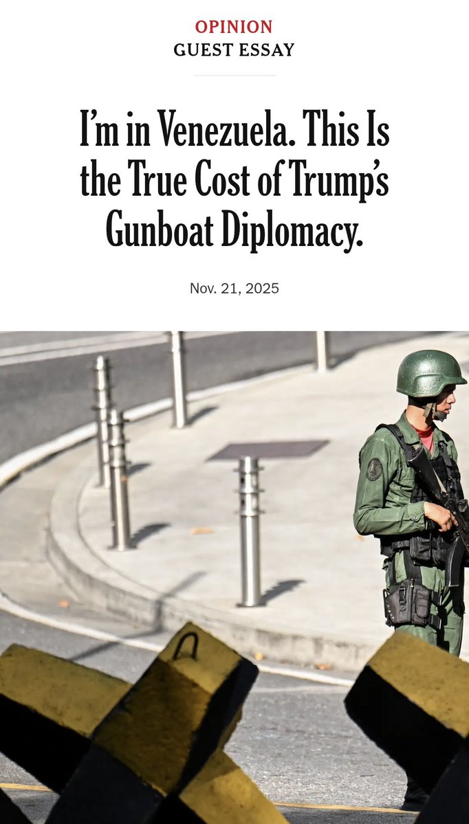 EmmaRincon's tweet image. Today @philgunson writes in the New York Times – the same newspaper who has already proven in the past his commitment to Maduro’s narco-terrorist regime – that even if Trump manages to remove Maduro, “Venezuela loses.”

Let me ask you again, Phil: how much are they paying you?…