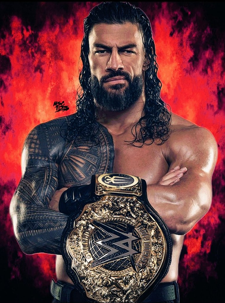 WWWROMANS63's tweet photo. That title would look so much better on my shoulder” - Roman Reigns 

Raw after WM42! https://t.co/QnttPXw60b