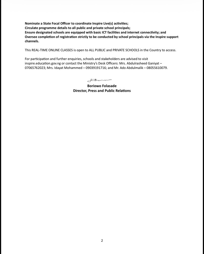 Federal Ministry of Education tweet media