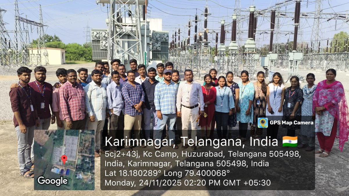 EEESRUniversity's tweet image. Our III B.Tech EEE students visited the 220 kV TGTRANSCO Substation, Huzurabad, gaining hands-on exposure to power system operations.
Special thanks to Dr. Srikanth Velpula for coordinating the visit. ⚡
@sr_university 
#SRU #EEE #IndustrialVisit #TGTRANSCO