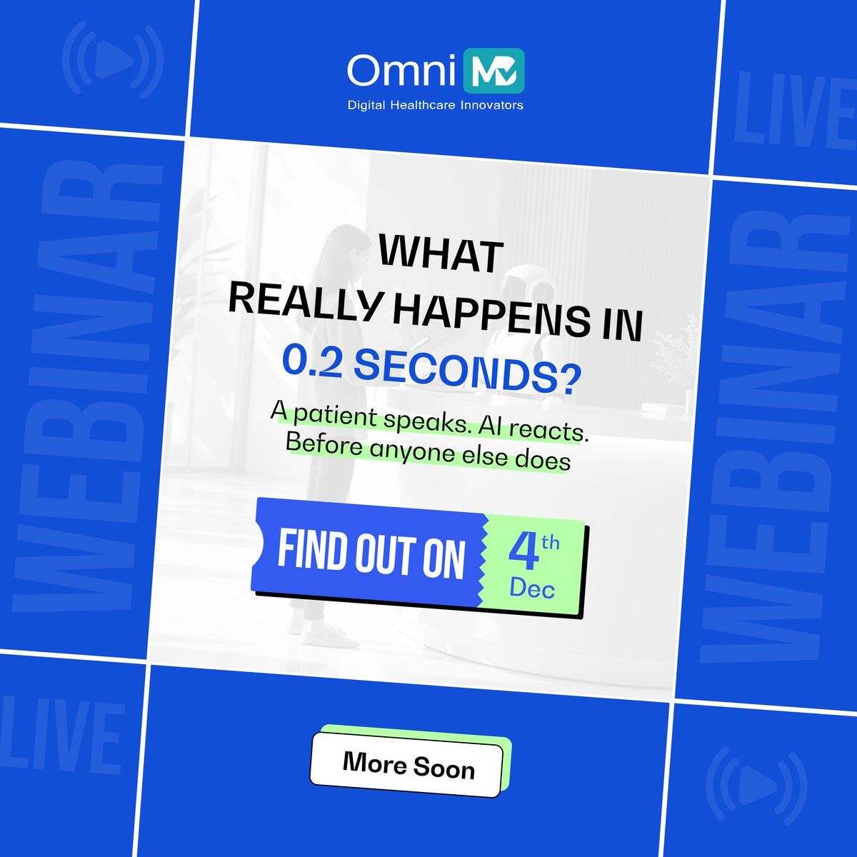 omnimd's tweet image. When the first 0.2 seconds happen before your staff responds, it reshapes how every patient interaction begins.

This session reveals what happens the instant a patient speaks and AI reacts first.

📅 Dec 4 | 12 PM EST

Registration Link: lnkd.in/dKkM5Be8
#AIWebinar