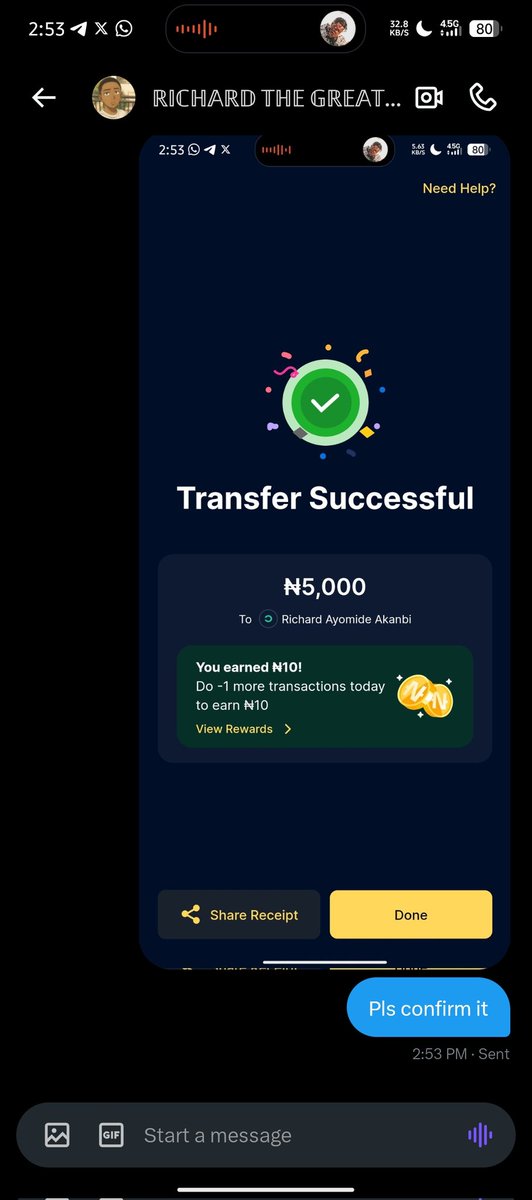 Crypto_Rexa's tweet image. Sent the three telegram premium to the winners 
@Ziron4real @Bigdomcrpty and @Nyx_mAvin 

Congratulations🎉, hosting more soon

If you don&apos;t wanna miss out, make sure you engage my post and you are

-Following me 

-engaging

-Notis on😌