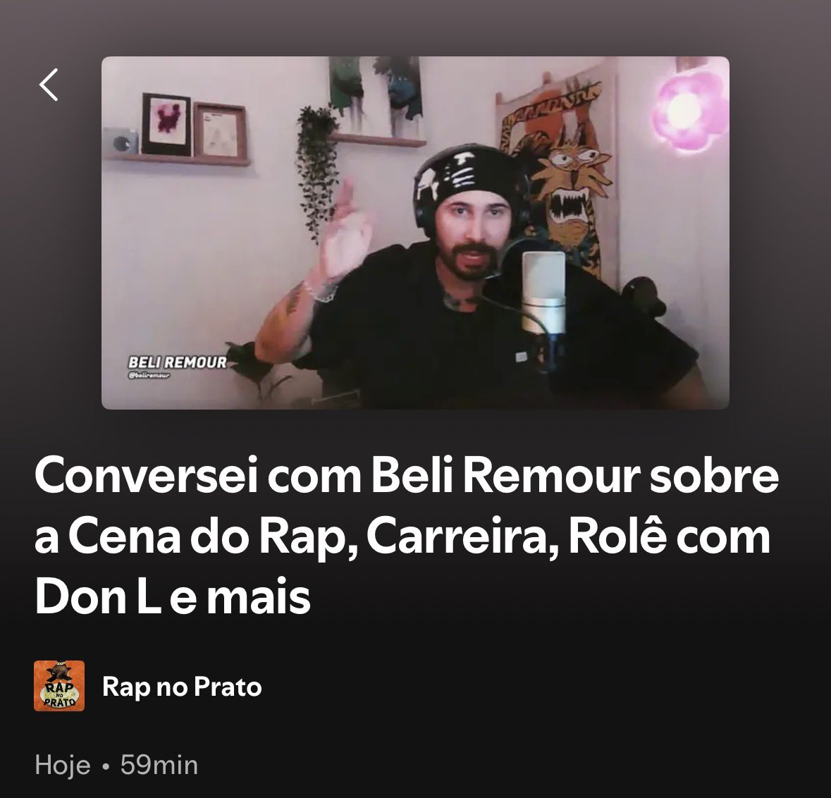 rapnoprato's tweet photo. Conversa com Beli Remour tá disponível no Spotify agora

Quem vcs gostariam de ver no próximo episódio ? https://t.co/gQkjTjhp6h