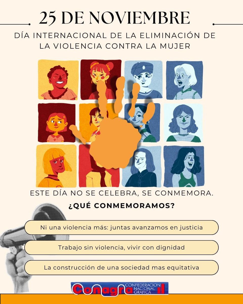 🚨La violencia sigue muy presente en la vida de miles de mujeres. 
📍En este #25N reafirmamos nuestro compromiso por entornos laborales seguros, libres de acoso y discriminación. Ninguna mujer debe sufrir ➕violencia ⚛️
#NiUnaMenos #25noviembre