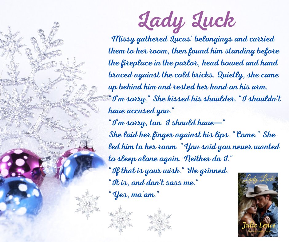 JulieLence's tweet image. #ReadTuesday 
Lady Luck:
#cowboyromance #BookBoost #IARTG #westernromance #BarbaryCoast #BookPromo #KindleUnlimited
amazon.com/dp/B0063WCXO0