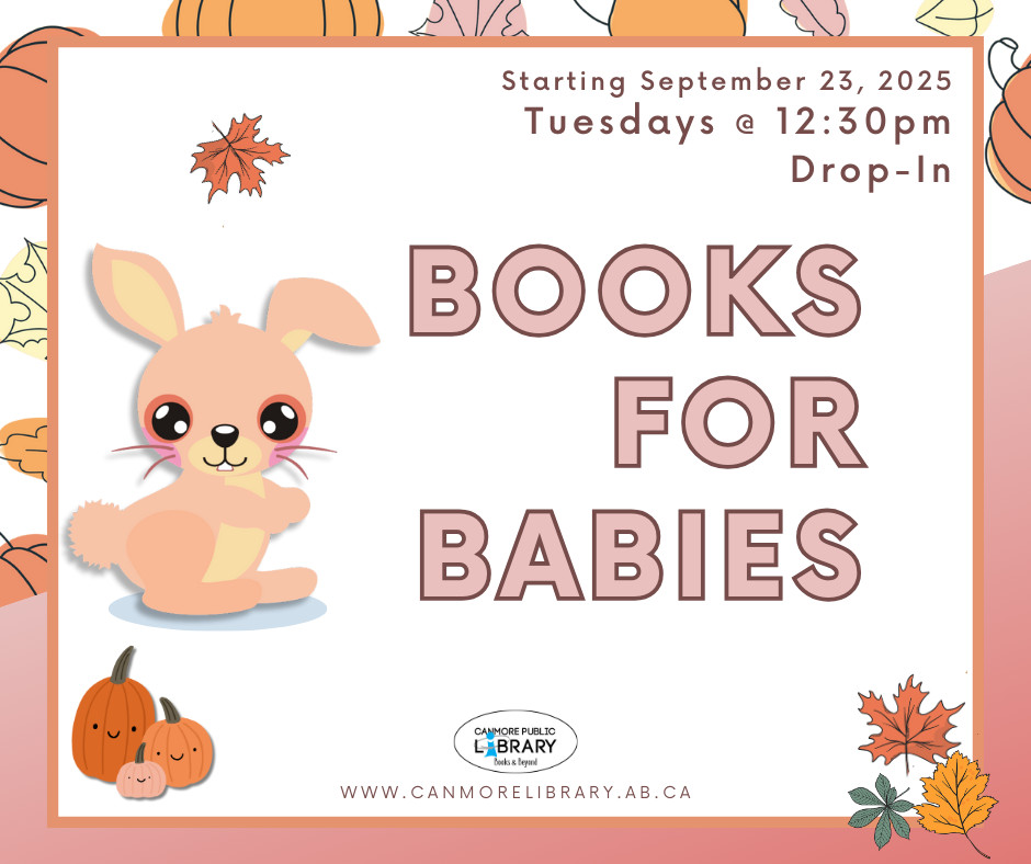 CanmoreLibrary's tweet photo. Don't miss the final Books for Babies storytime of the Fall Session! 🐰

📅 TODAY, November 25 at 12:30 PM
📍 Friends Program Room | Drop-in

#CanmorePublicLibrary #BooksForBabies #EarlyLiteracy #BabyTime #CanmoreFamilies #FallPrograms https://t.co/lCxyqQmISC